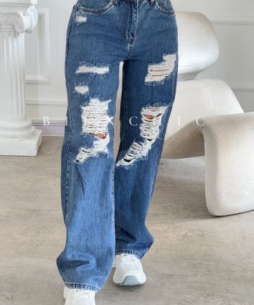 Jeans Wide Led Destroyed Ciela